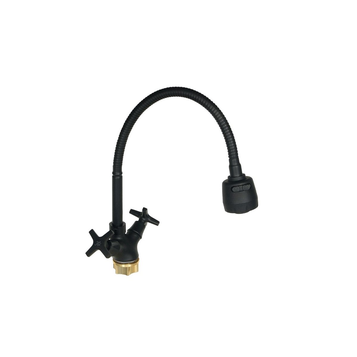 Смеситель для кухни Potato (Потато) P58351-6, черный матовый