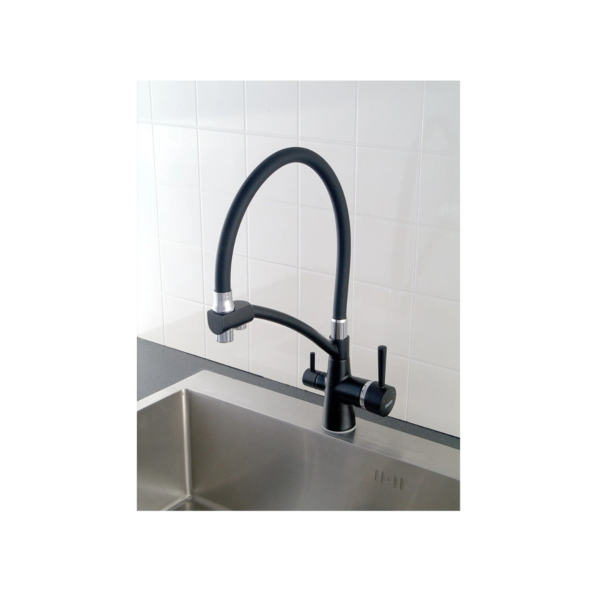 Смеситель для кухни Potato (Потато) P4077BL, черный