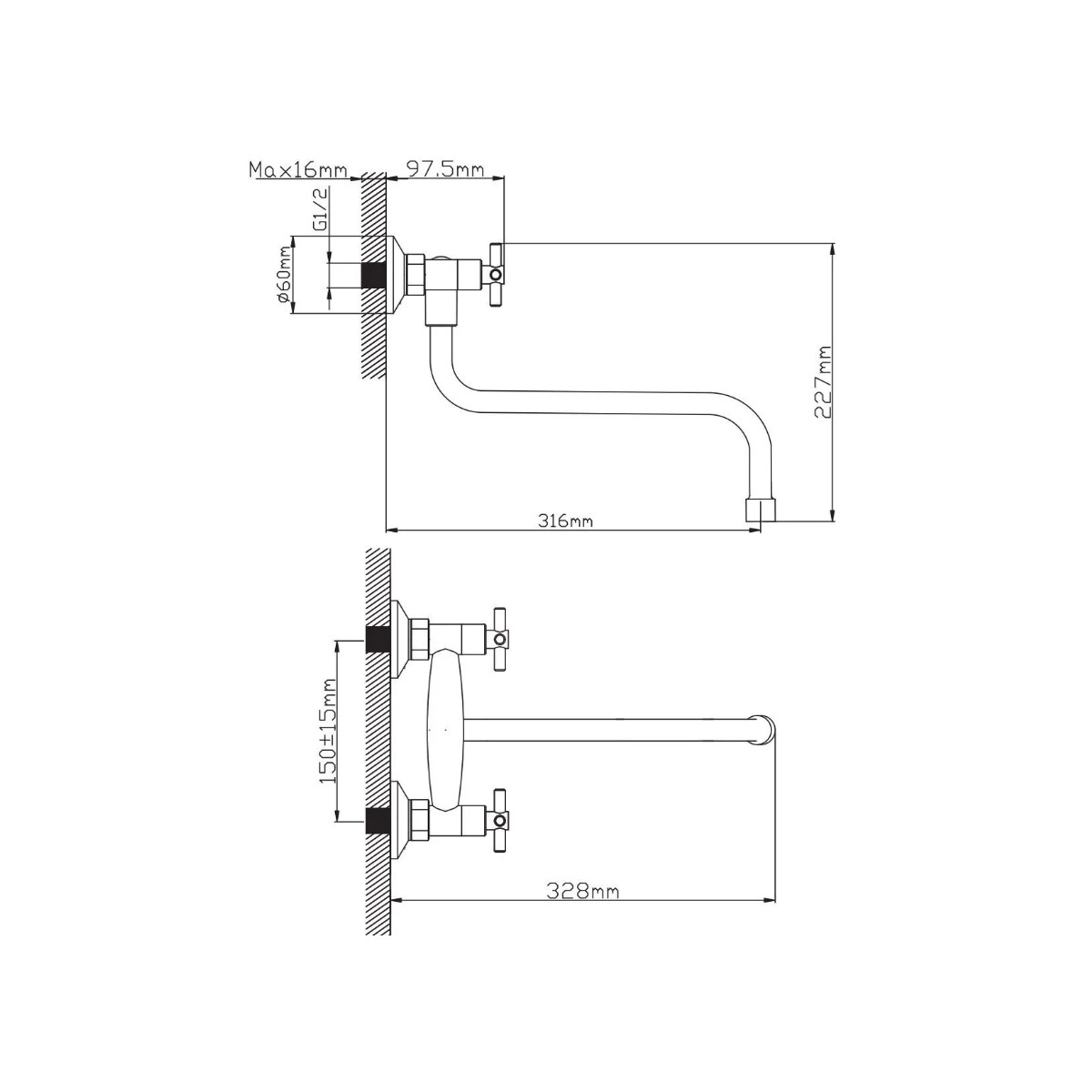 Смеситель для кухни Potato (Потато) P46357S, сатин