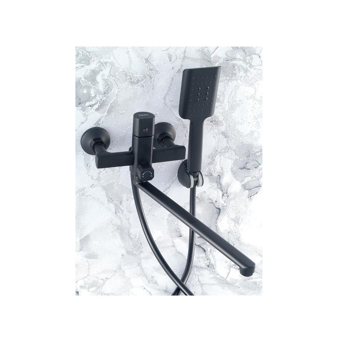 Смеситель для ванны Potato (Потато) P22360BL, черный матовый