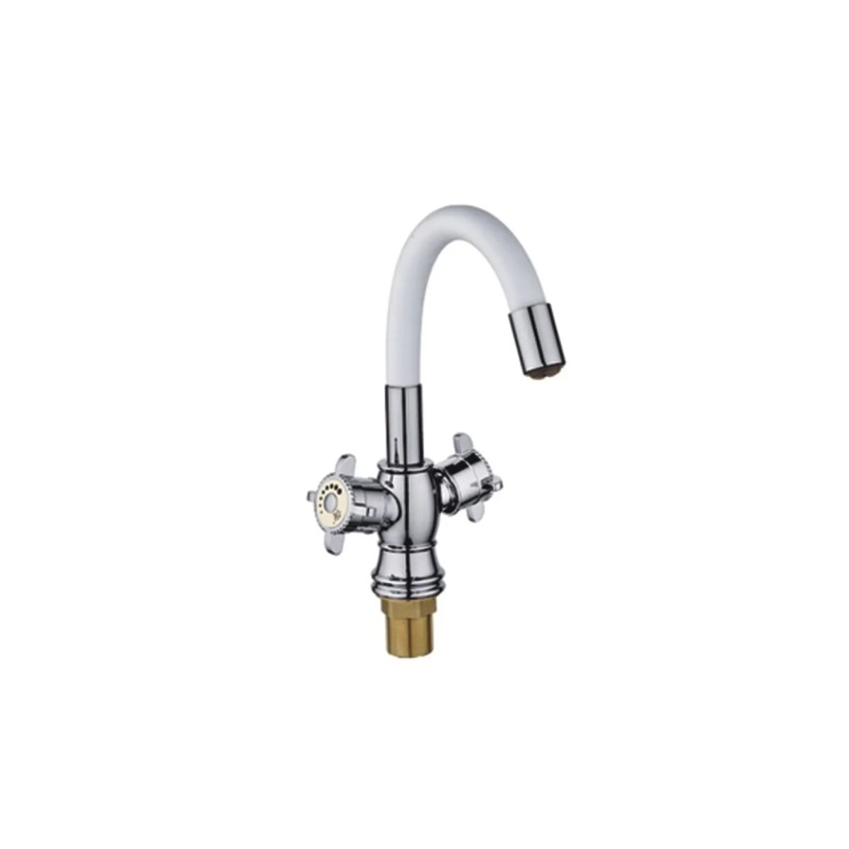 Смеситель для кухни Potato (Потато) P10325-7B, белый, хром