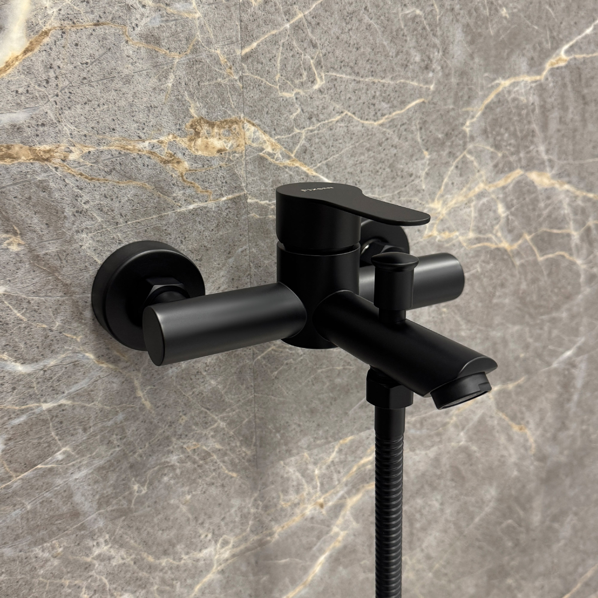 Смеситель для ванны Fixsen (Фиксен) Nordic FX-8803B, черный