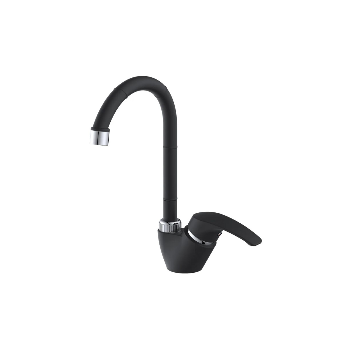 Смеситель для кухни Эверест (Everest) B57-0336 черный,хром