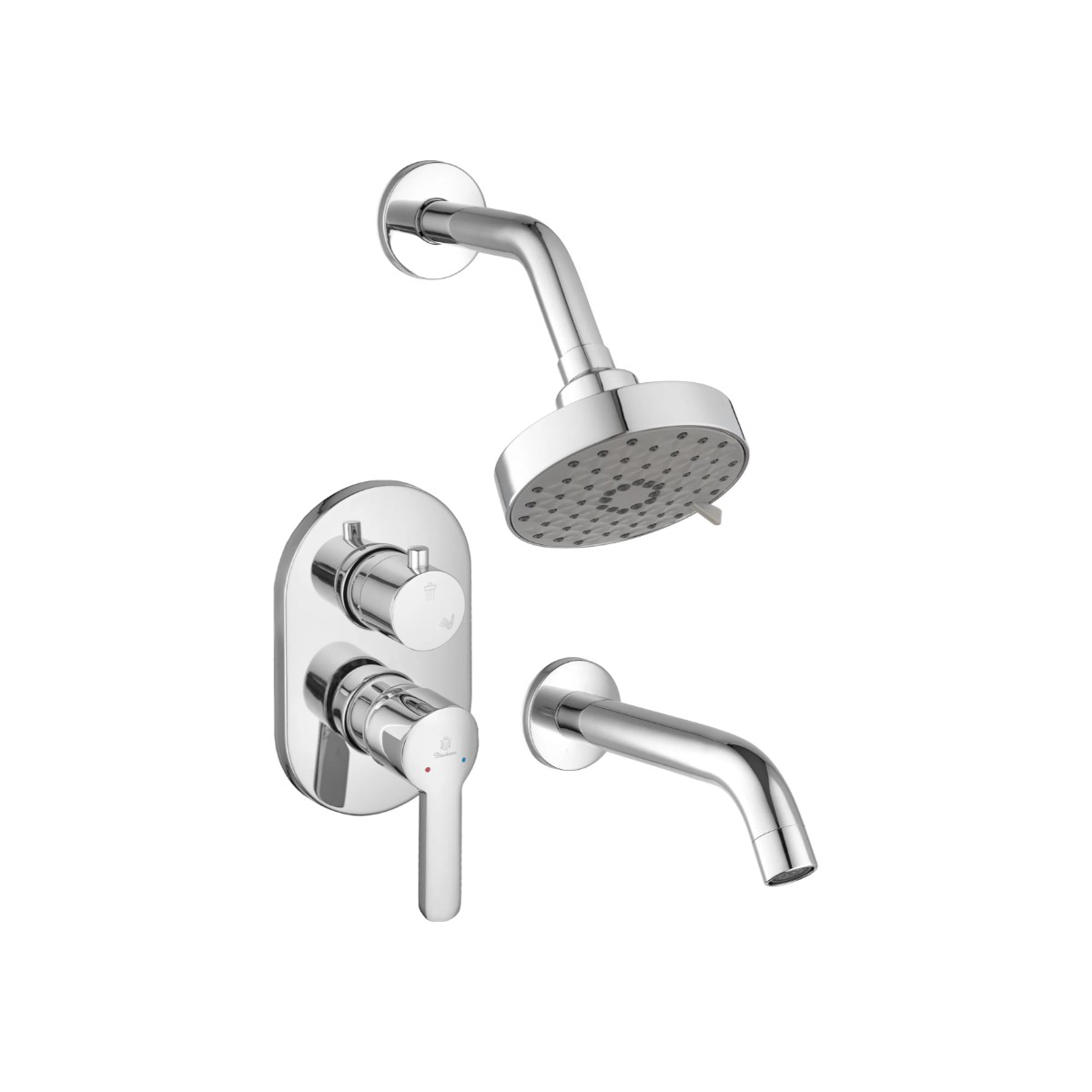 Душевая система Diadonna (Диадона) D80-338107 скрытого монтажа, хром