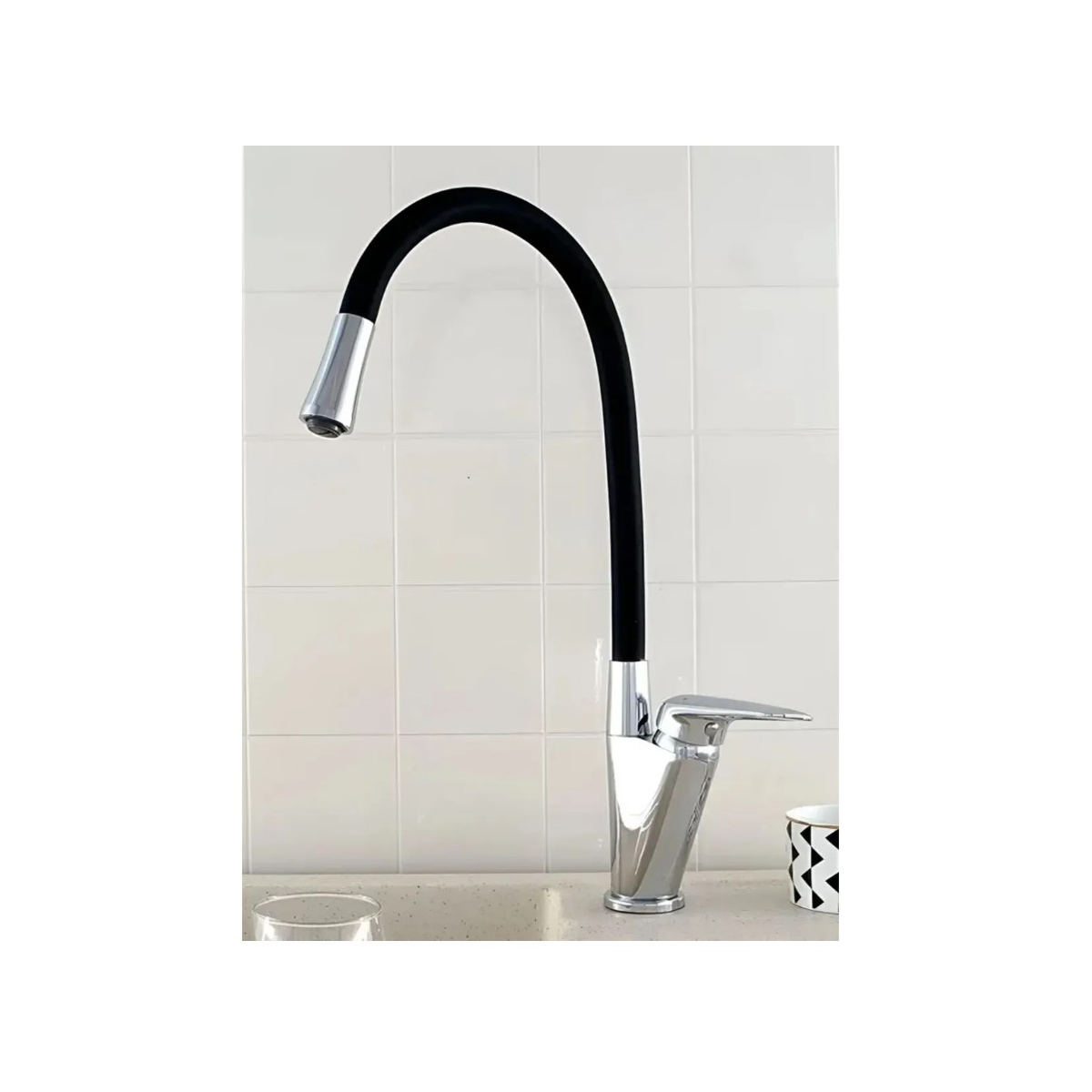 Смеситель для кухни Diadonna (Диадона) D171-41 хром,чёрный