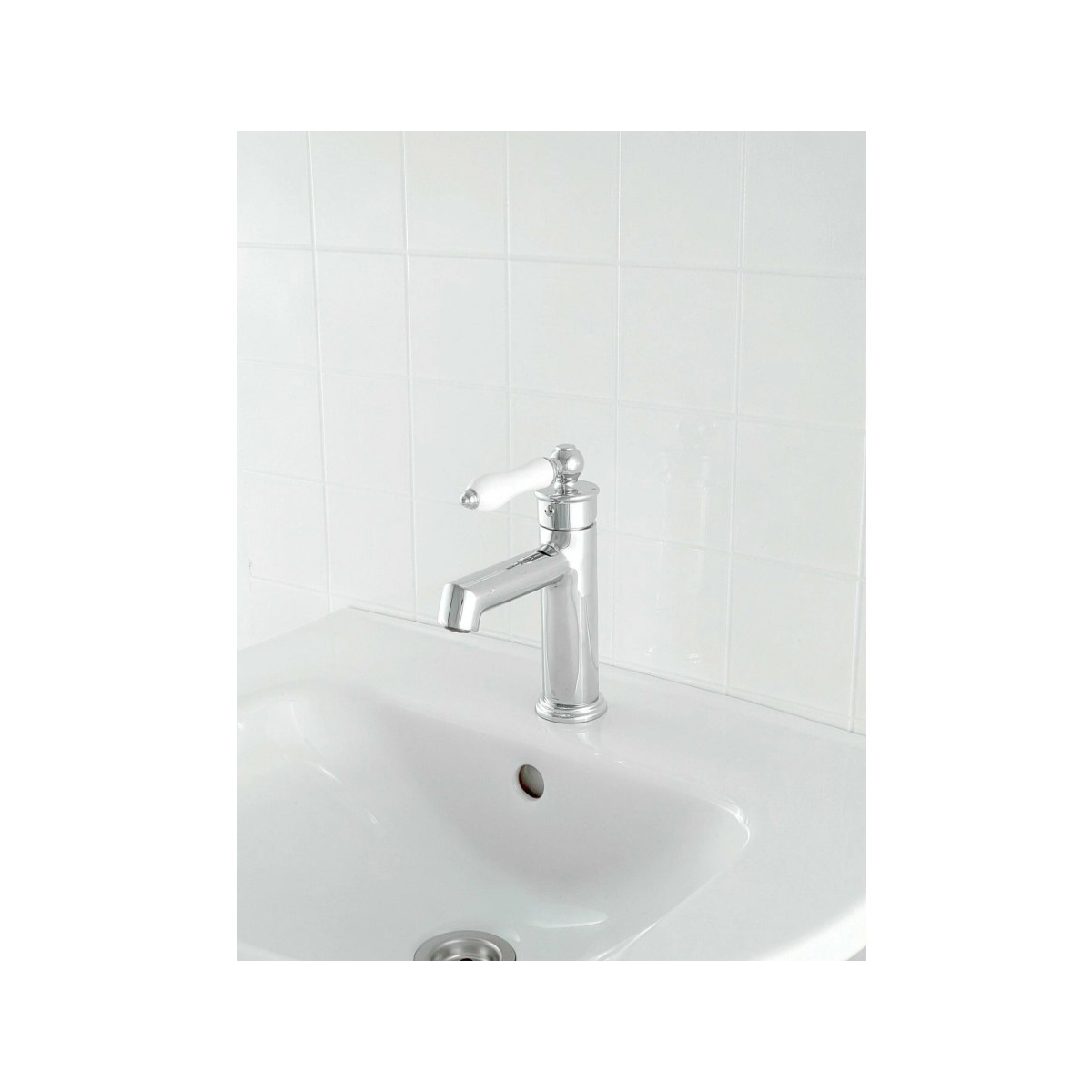 Смеситель для раковины Diadonna (Диадона) D173-10 хром,белый