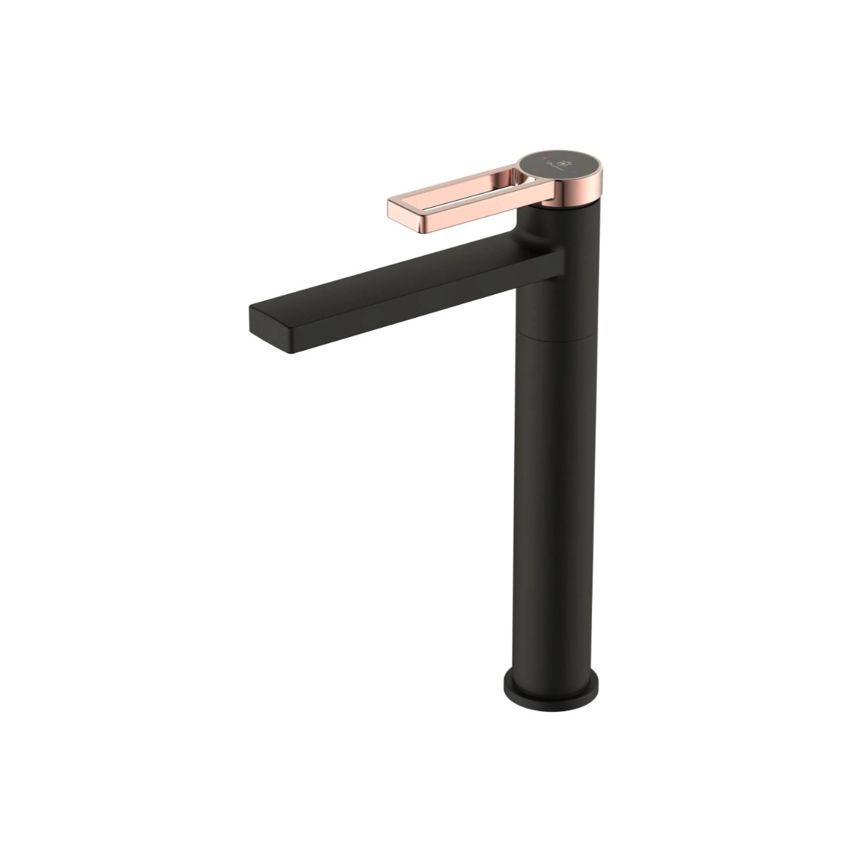 Смеситель для раковины Diadonna (Диадона) D172-13BL черный,розовое золото