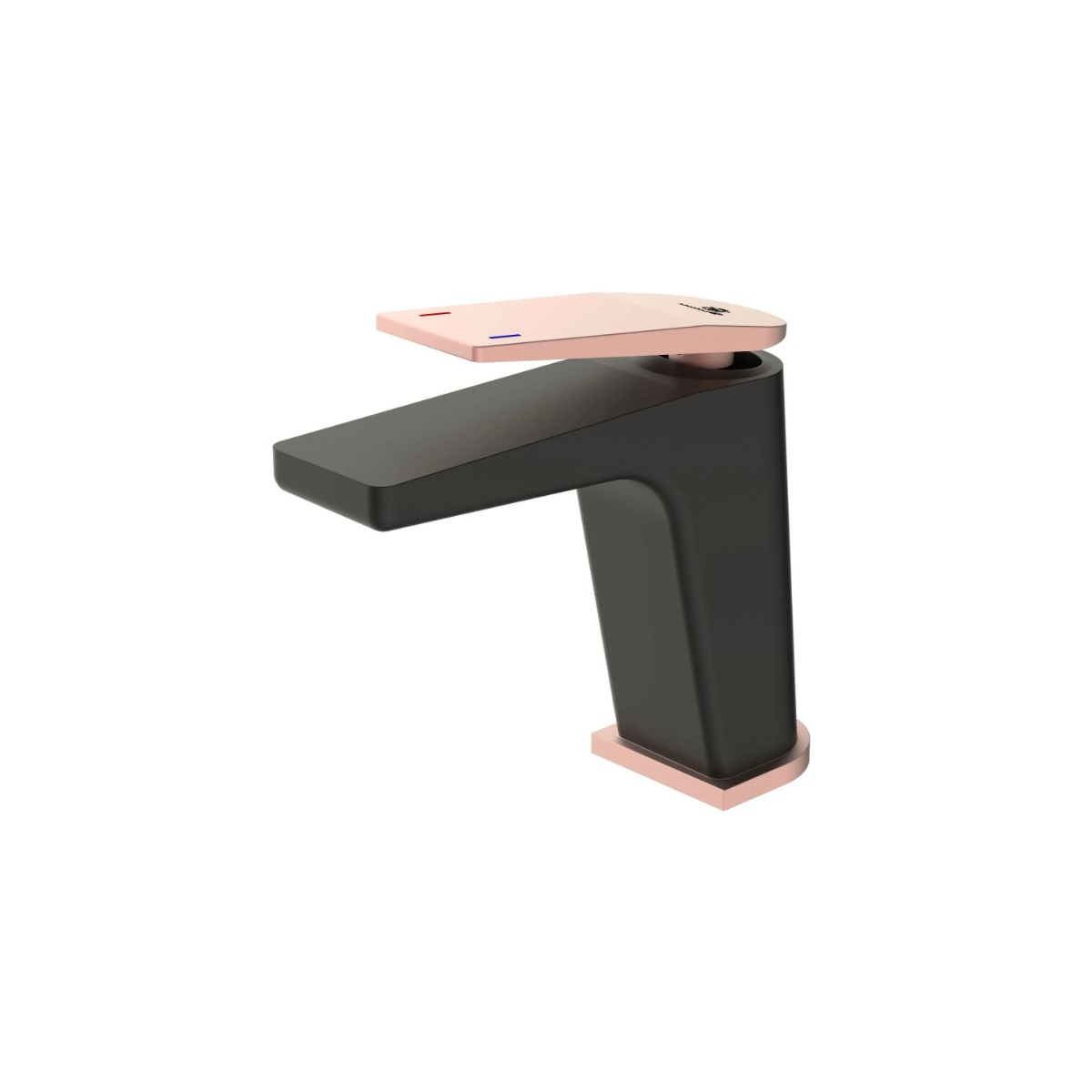 Смеситель для раковины Diadonna (Диадона) D169-10BL черный,розовое золото