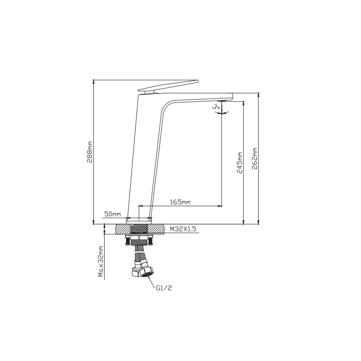 Смеситель для раковины Diadonna (Диадона) D169-13W белый