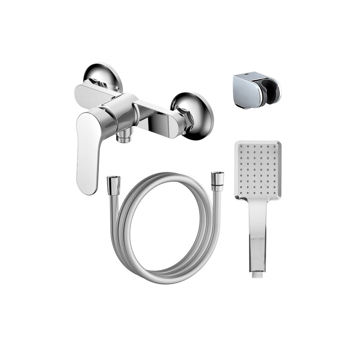 Смеситель для душа с полным душевым набором Azario (Азарио) Elvis AZ-WWK338155C хром