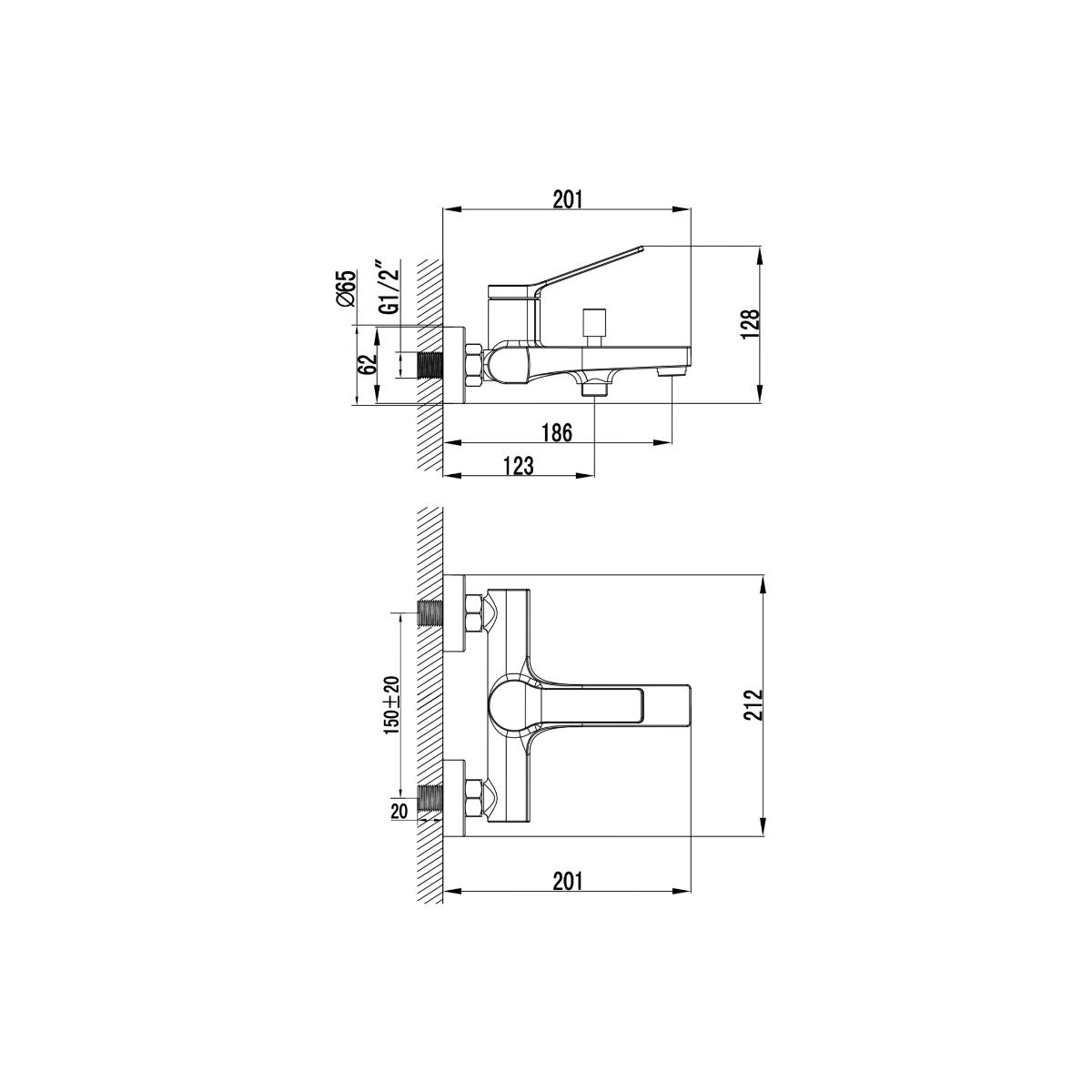 Смеситель для ванны и душа с полным душевым набором Azario (Азарио) Vise AZ-VSA238330C хром