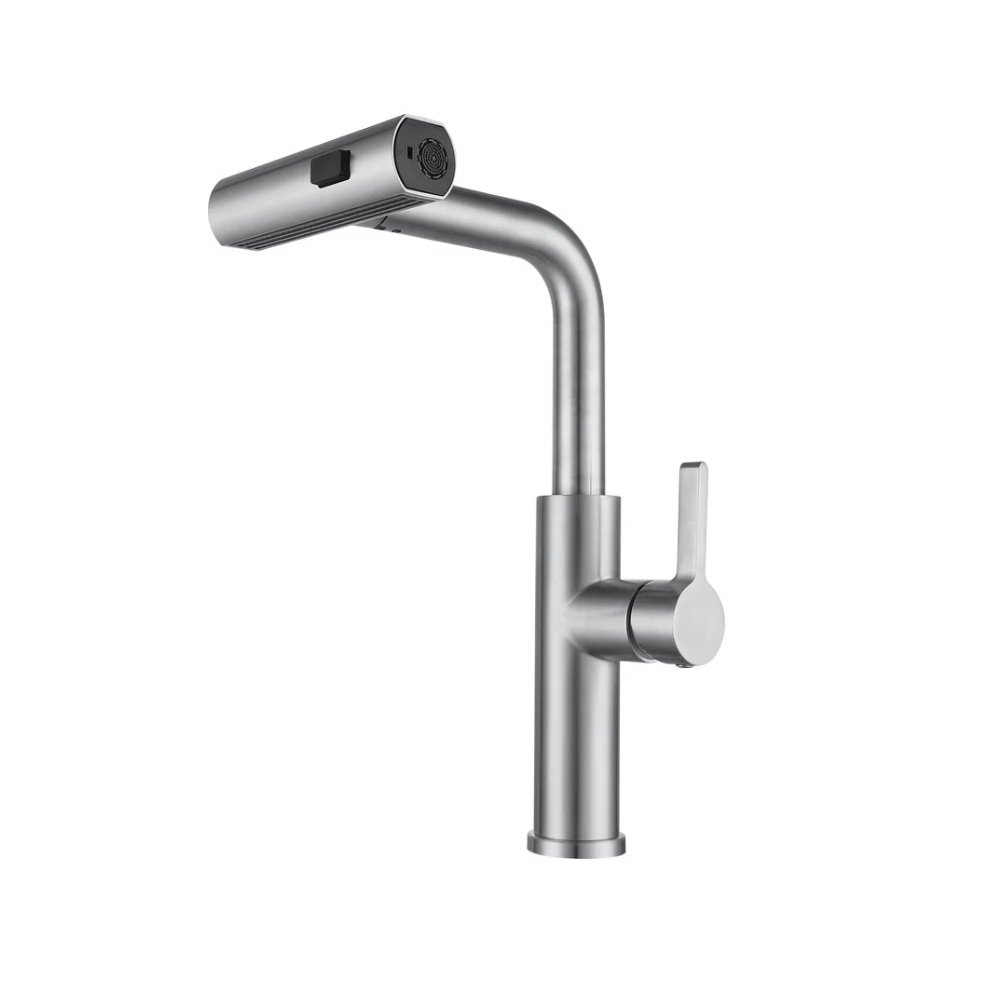 Смеситель для кухни ПСМ-Профсан (Profan) STEEL с выдвижной лейкой (PSM-300-96 ) нержавеющая сталь