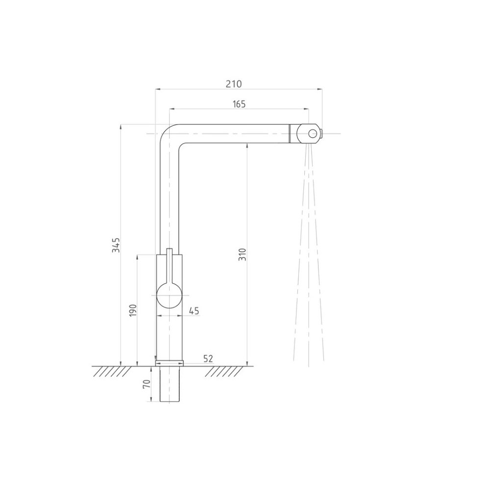 Смеситель для кухни ПСМ-Профсан (Profan) STEEL с выдвижной лейкой (PSM-300-96 ) нержавеющая сталь