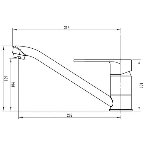 Смеситель для кухни Sole Powell S173C хром