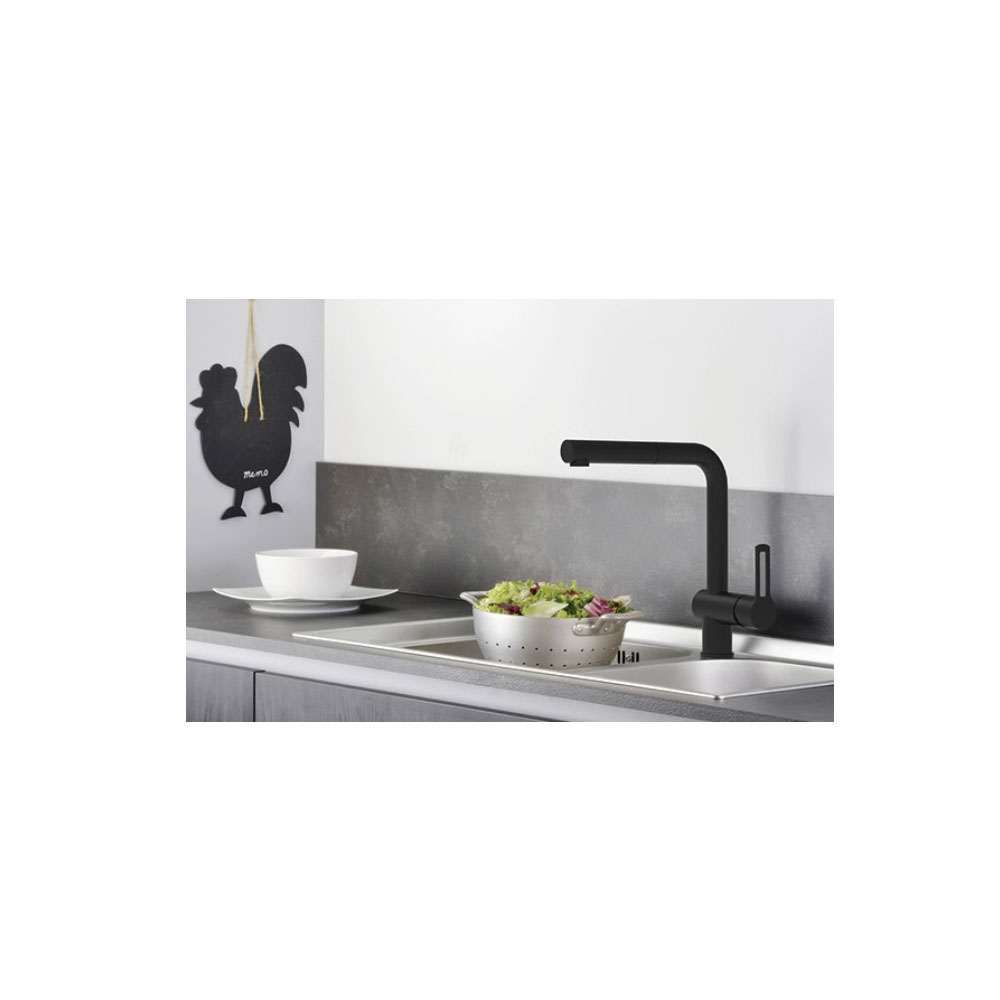 Смеситель для кухни Paffoni (Паффони) Ringo RIN185NO, черный матовый