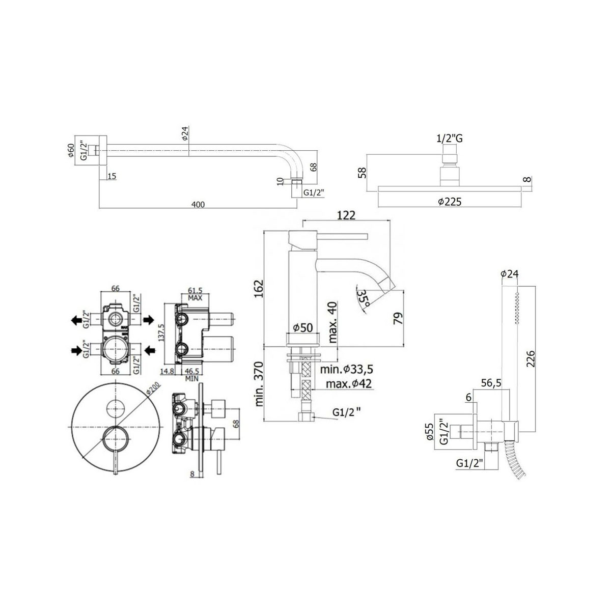 Смеситель для раковины Paffoni (Паффони) Light KITLIG018NO071, черный матовый