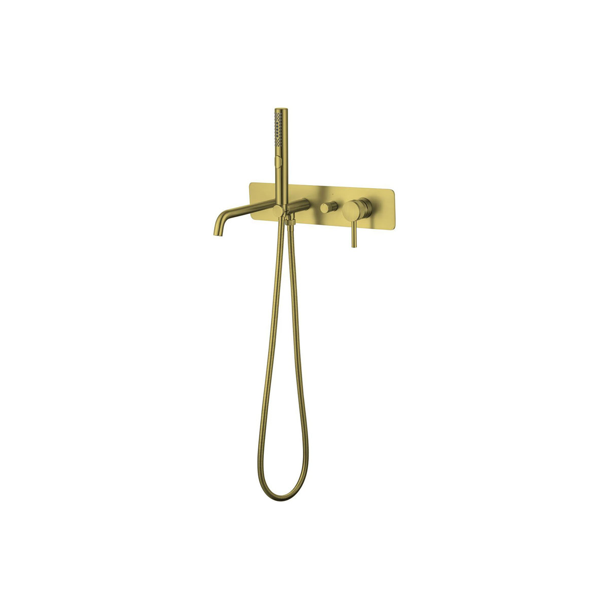 Встраиваемый смеситель для ванны и душа Allen Brau (Аллен Брау) Priority 5.31A05-GB с внутренней частью, брашированное золото