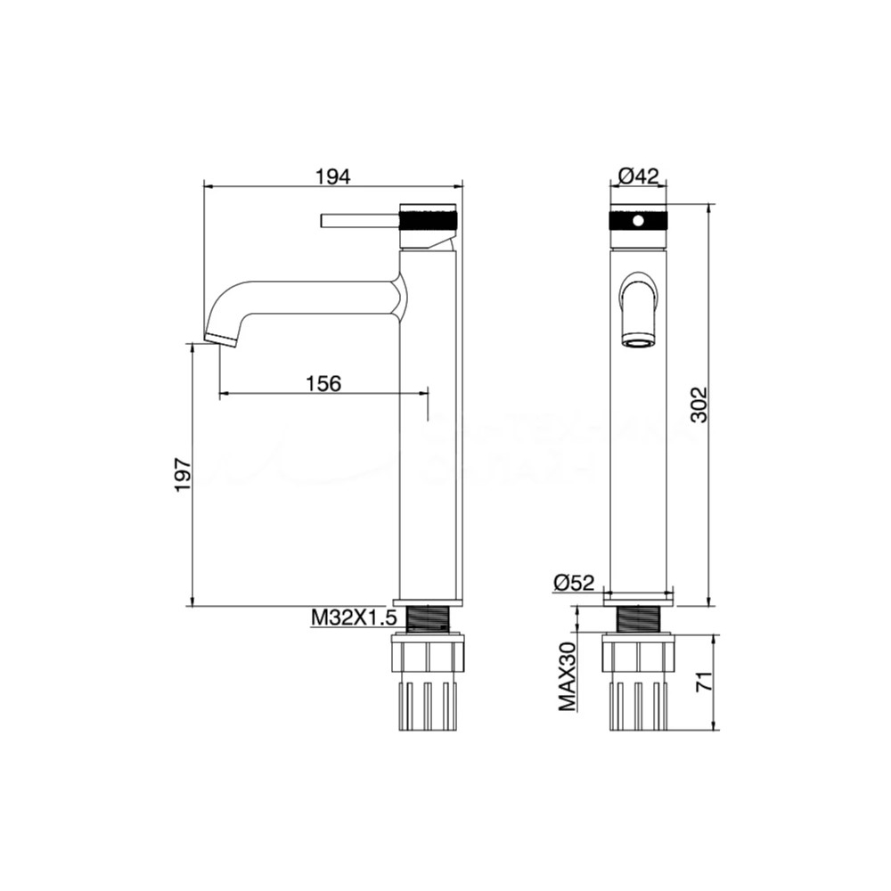 Смеситель для раковины Allen Brau (Аллен Брау) Priority 5.31002-BN, брашированный никель