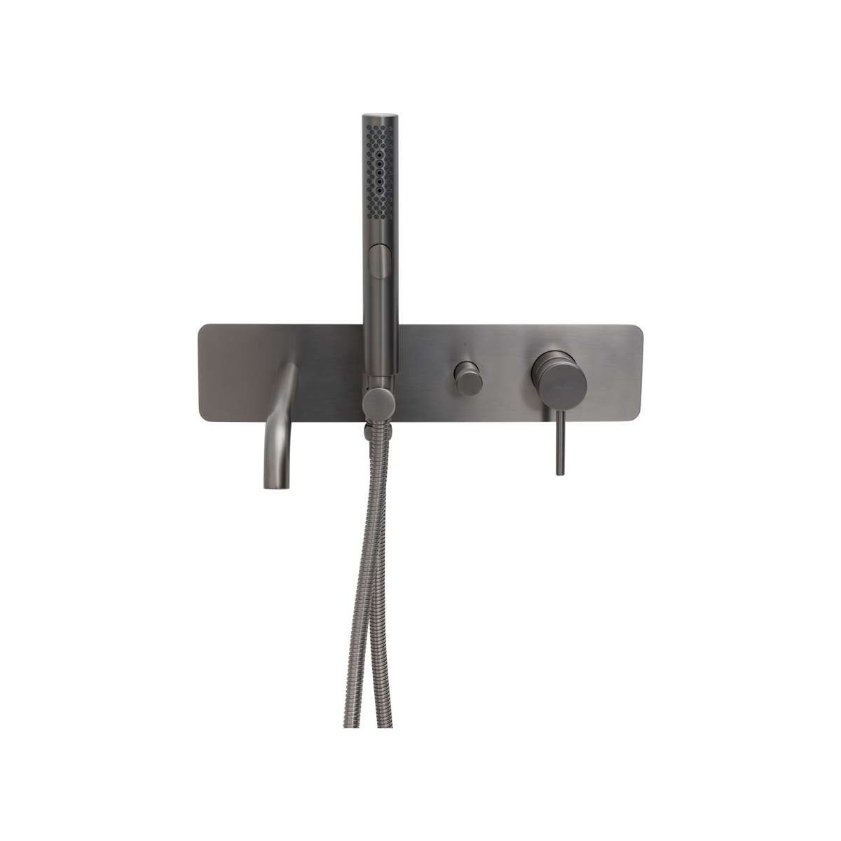 Встраиваемый смеситель для ванны и душа Allen Brau (Аллен Брау) Priority 5.31A05-MG с внутренней частью, брашированный графит