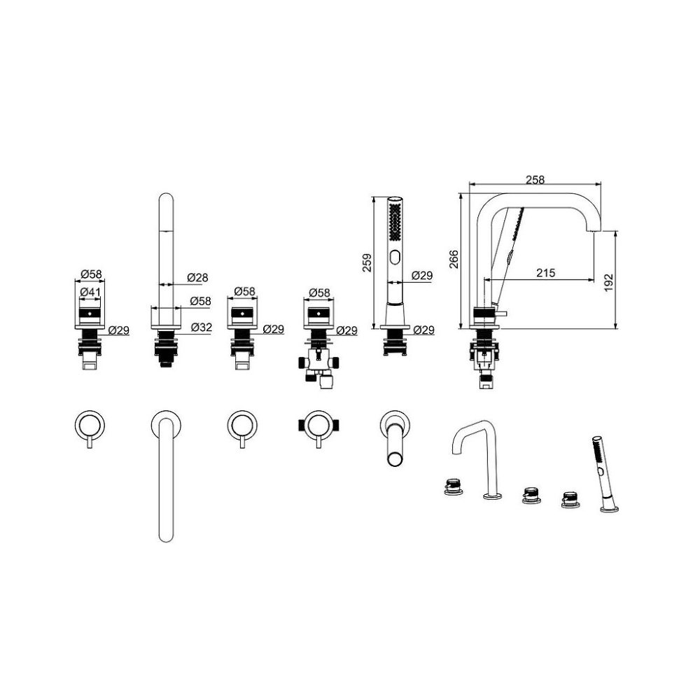 Смеситель на борт ванны Allen Brau (Аллен Брау) Priority 5.31007-00, хром