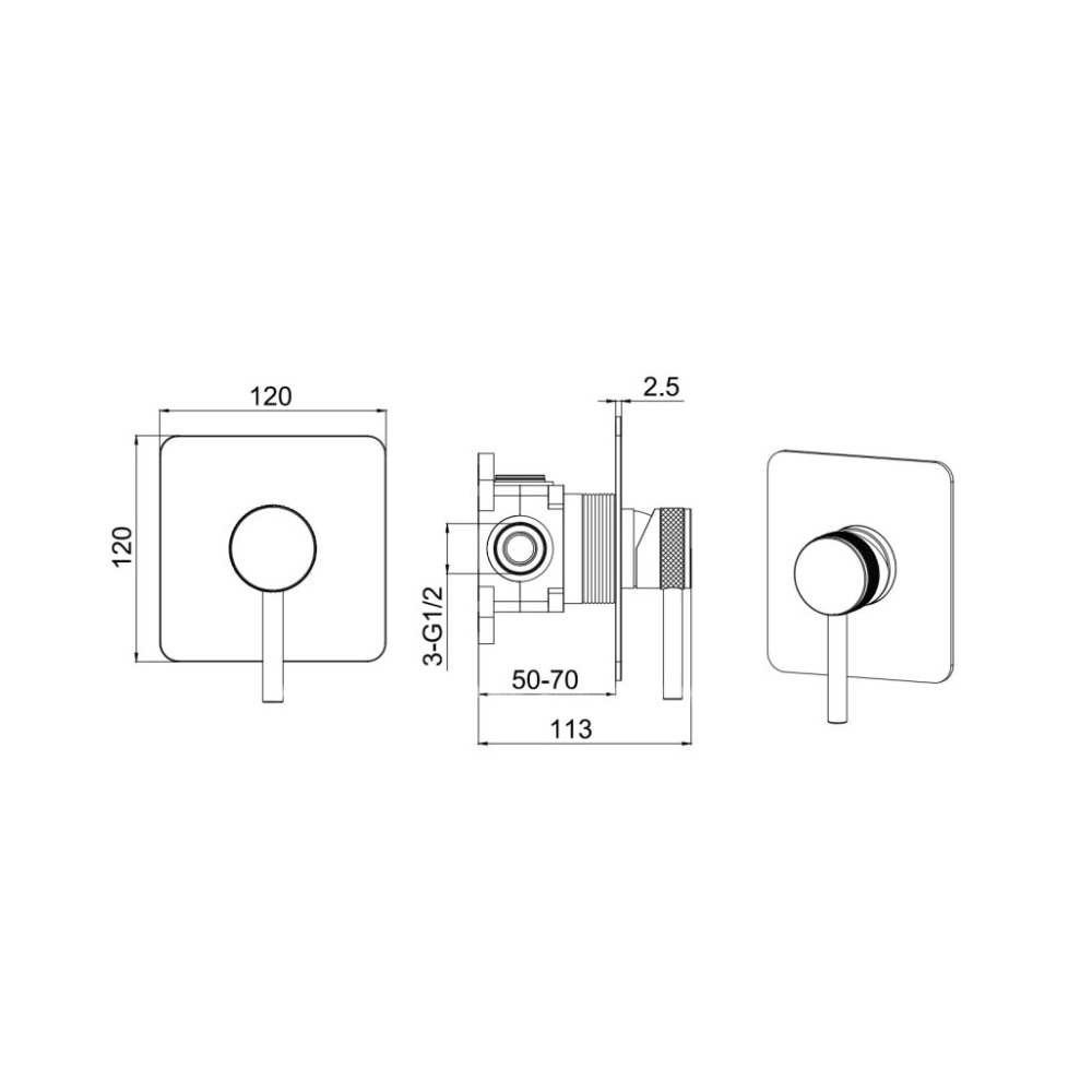 Смеситель для душа Allen Brau (Аллен Брау) Priority 5.31012-00 с внутренней частью, хром