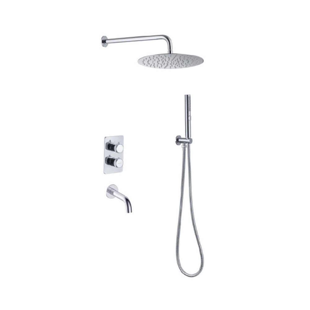 Встраиваемая душевая система Allen Brau (Аллен Брау) Priority 5.31014-00 со смесителем и термостатом, хром