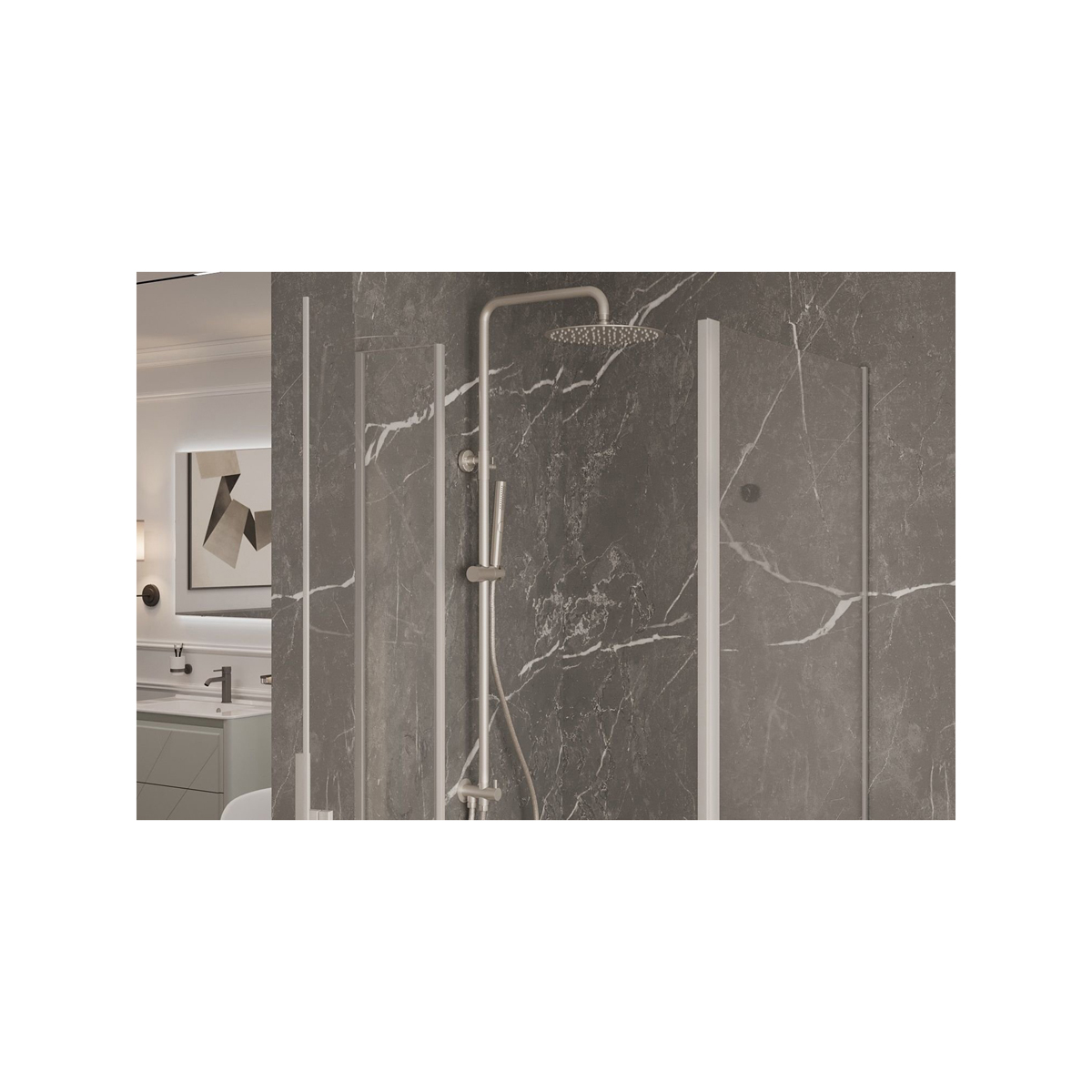 Душевая стойка Allen Brau (Аллен Брау) Priority 5.31031-00 без излива, хром