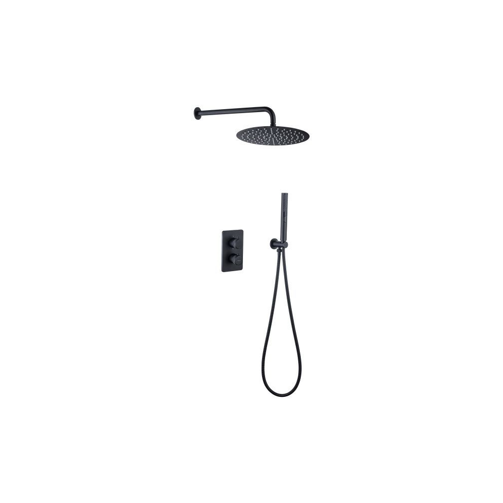 Встраиваемая душевая система Allen Brau (Аллен Брау) Priority 5.31013-31 со смесителем и термостатом, черный