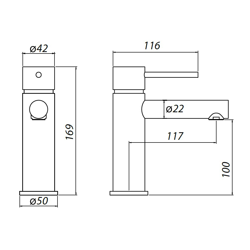 Смеситель для раковины Allen Brau (Аллен Брау) Glority 5.51001-00, хром