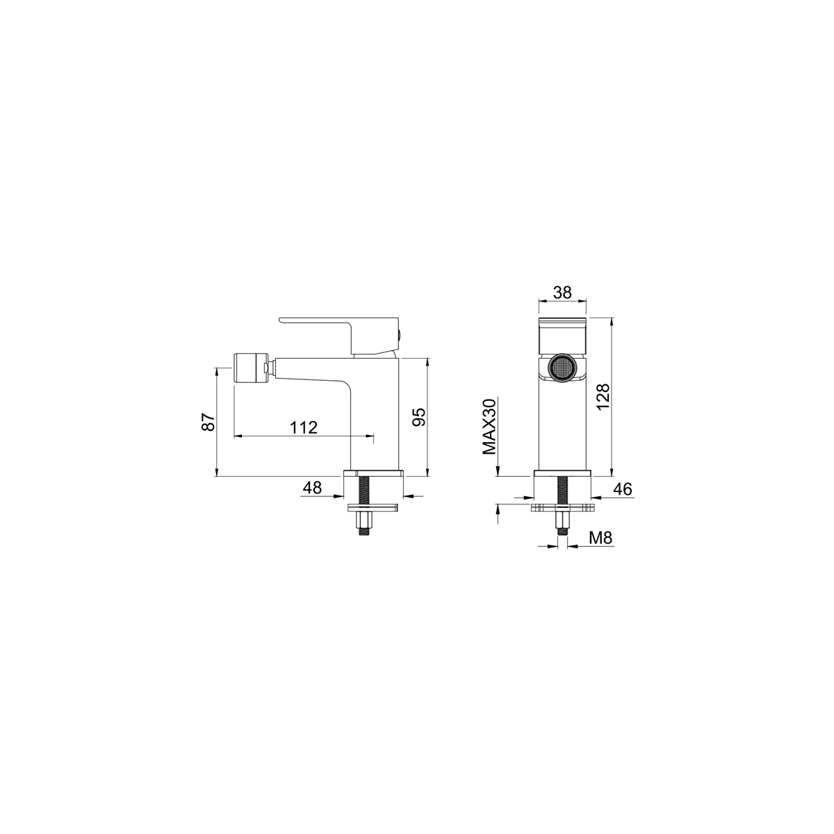 Смеситель для биде Allen Brau (Аллен Брау) Infinity 5.21004-00, хром