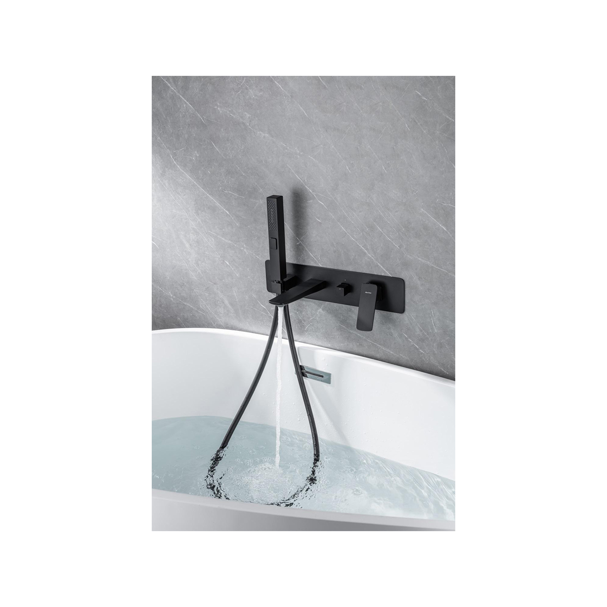 Смеситель для ванны и душа Allen Brau (Аллен Брау) Infinity 5.21007-31 с внутренней частью, черный матовый