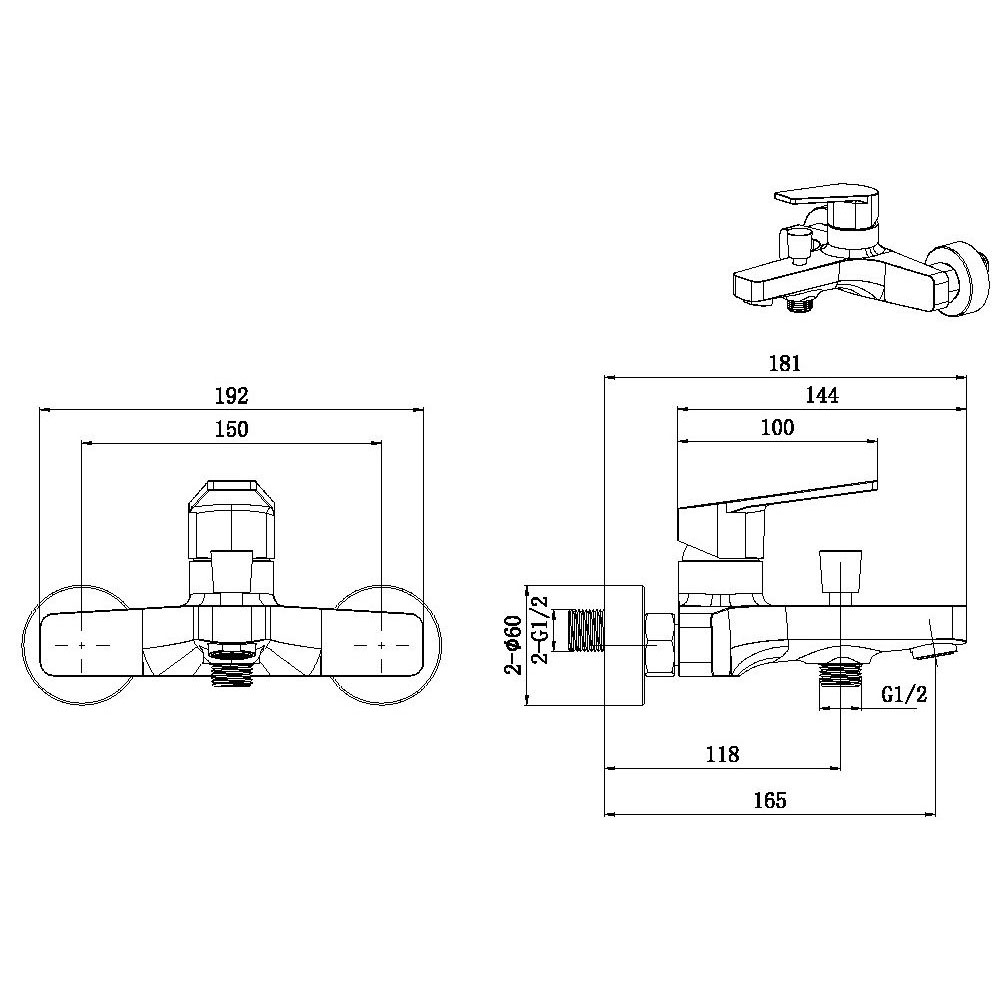 Смеситель для ванны Allen Brau (Аллен Брау) Eclipse 5.E1003-00 хром