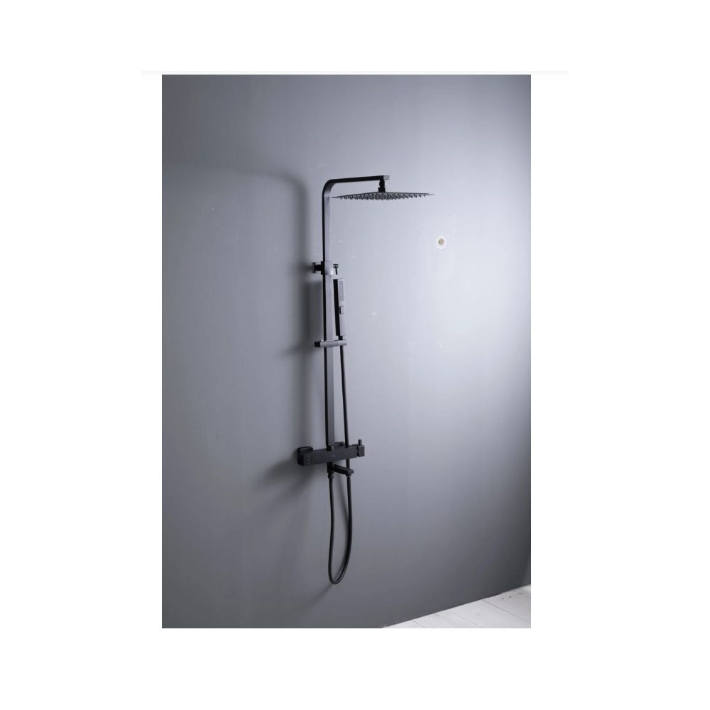 Душевая стойка Allen Brau (Аллен Брау) Infinity 5.21029-31 со смесителем, черный матовый
