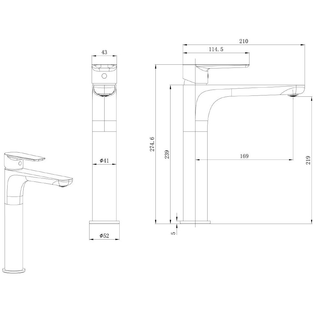 Смеситель для раковины Allen Brau (Аллен Брау) Eclipse 5.E1A02-00 хром