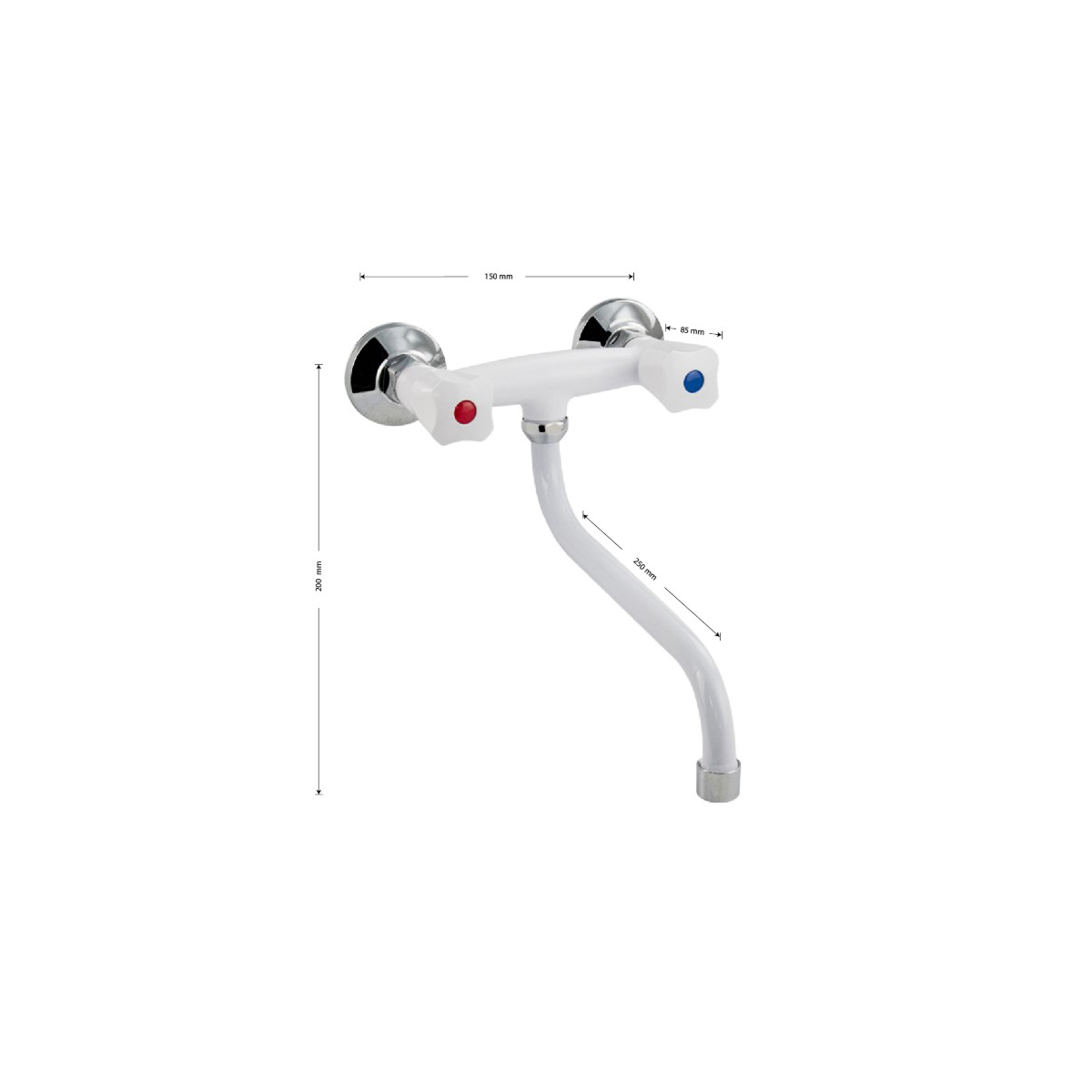 Смеситель для кухни Brimix (Бримикс) 4404, белый