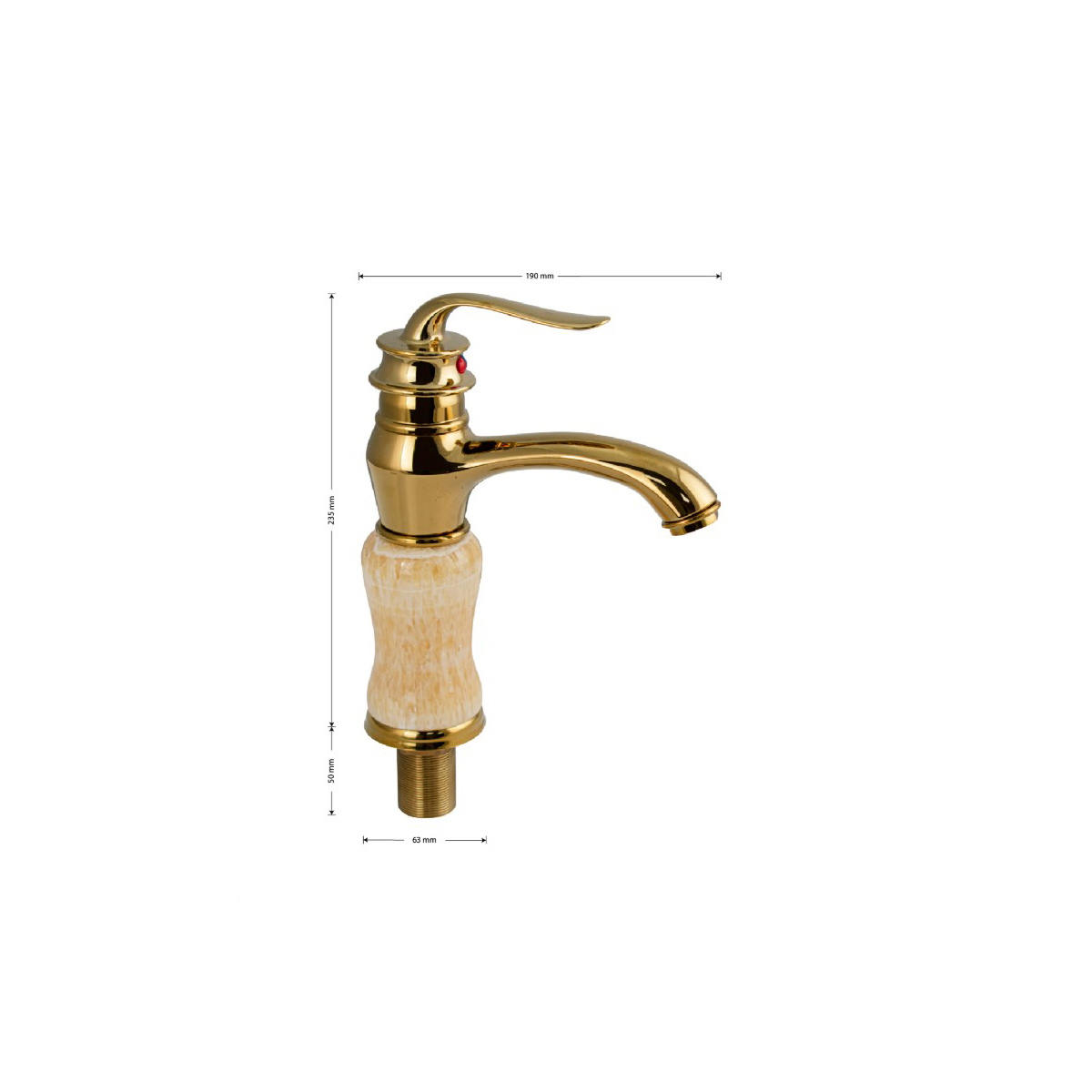 Смеситель для раковины Brimix (Бримикс) 1671, золото