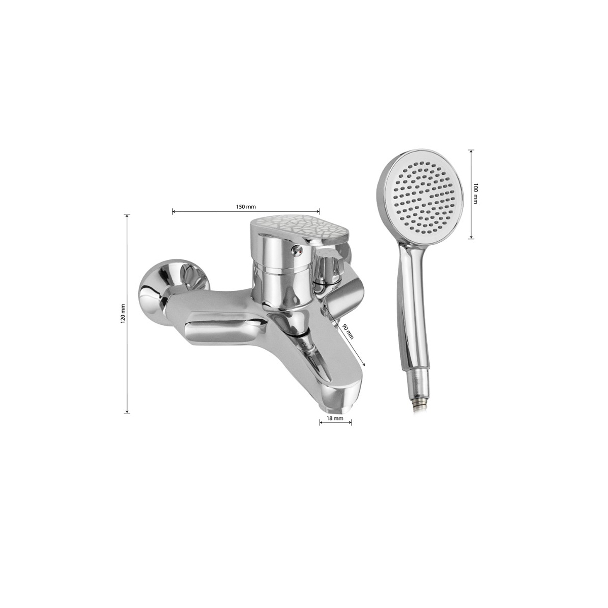 Смеситель для ванны Brimix (Бримикс) 3210, хром