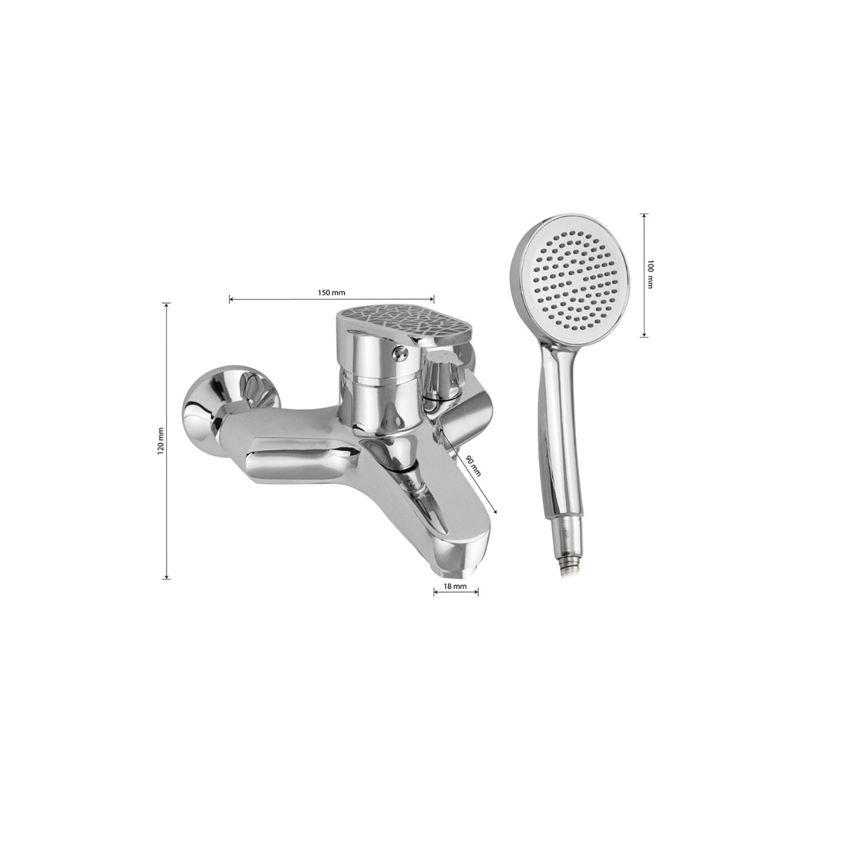 Смеситель для ванны Brimix (Бримикс) 3370, хром