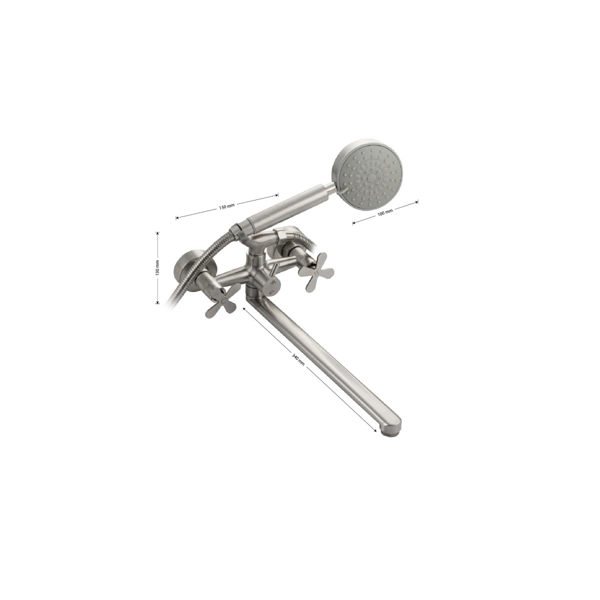 Смеситель для ванны Brimix (Бримикс) 9340, сатин