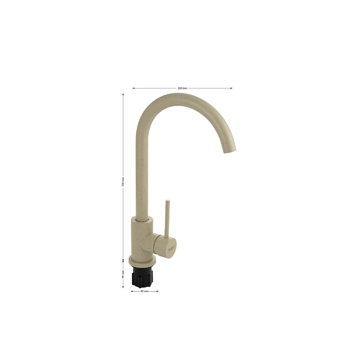 Смеситель для кухни Brimix (Бримикс) 9306, светло-бежевый камень