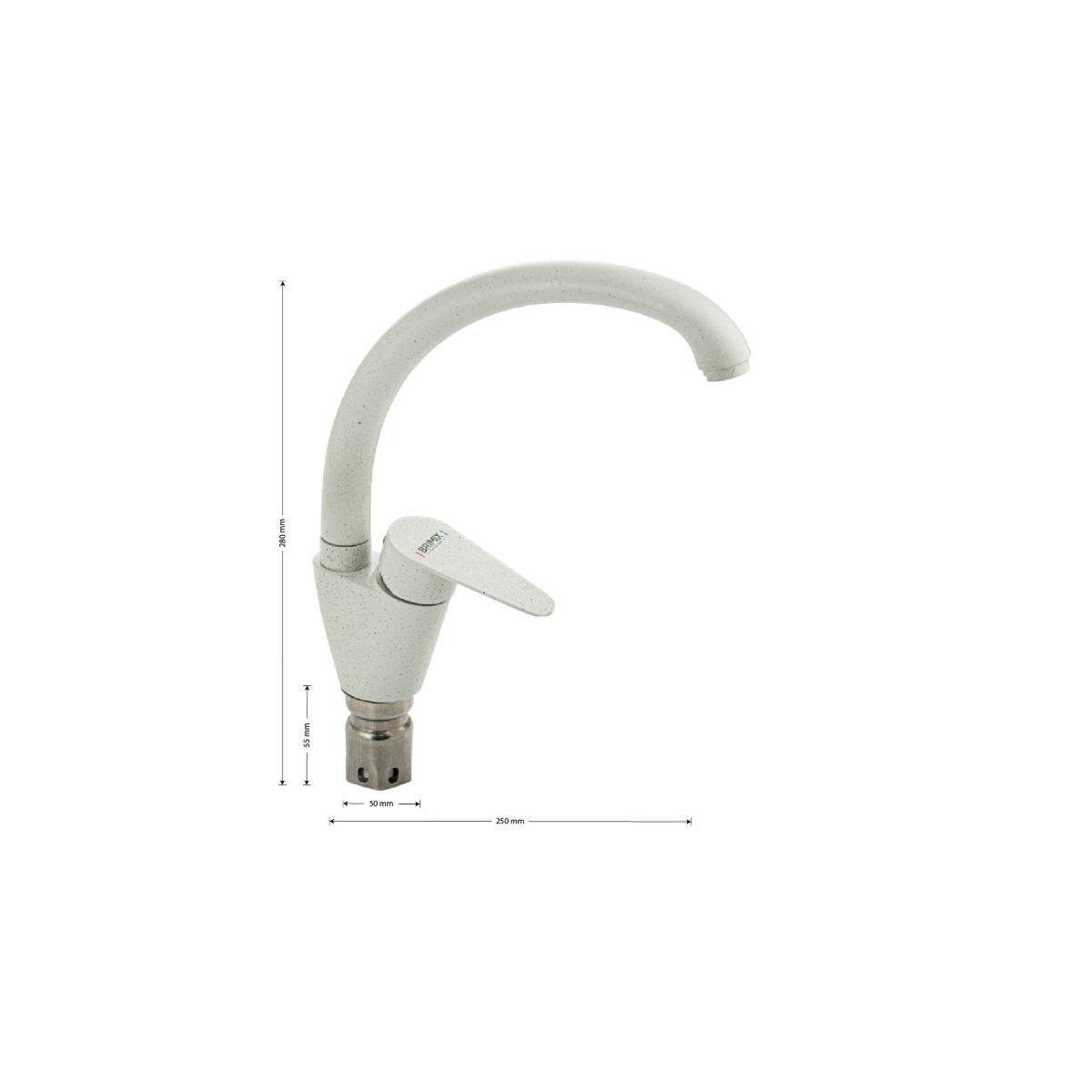 Смеситель для кухни Brimix (Бримикс) 1079, белый камень