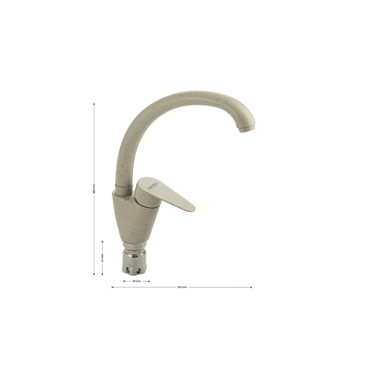 Смеситель для кухни Brimix (Бримикс) 2029, светло-бежевый камень