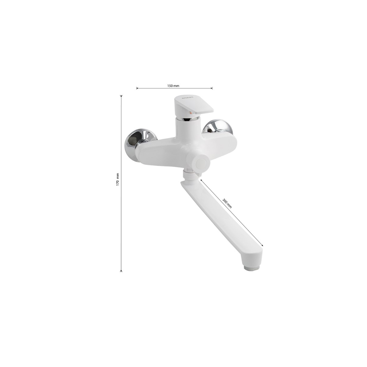 Смеситель для ванны Brimix (Бримикс) 556-1 шаровый, белый