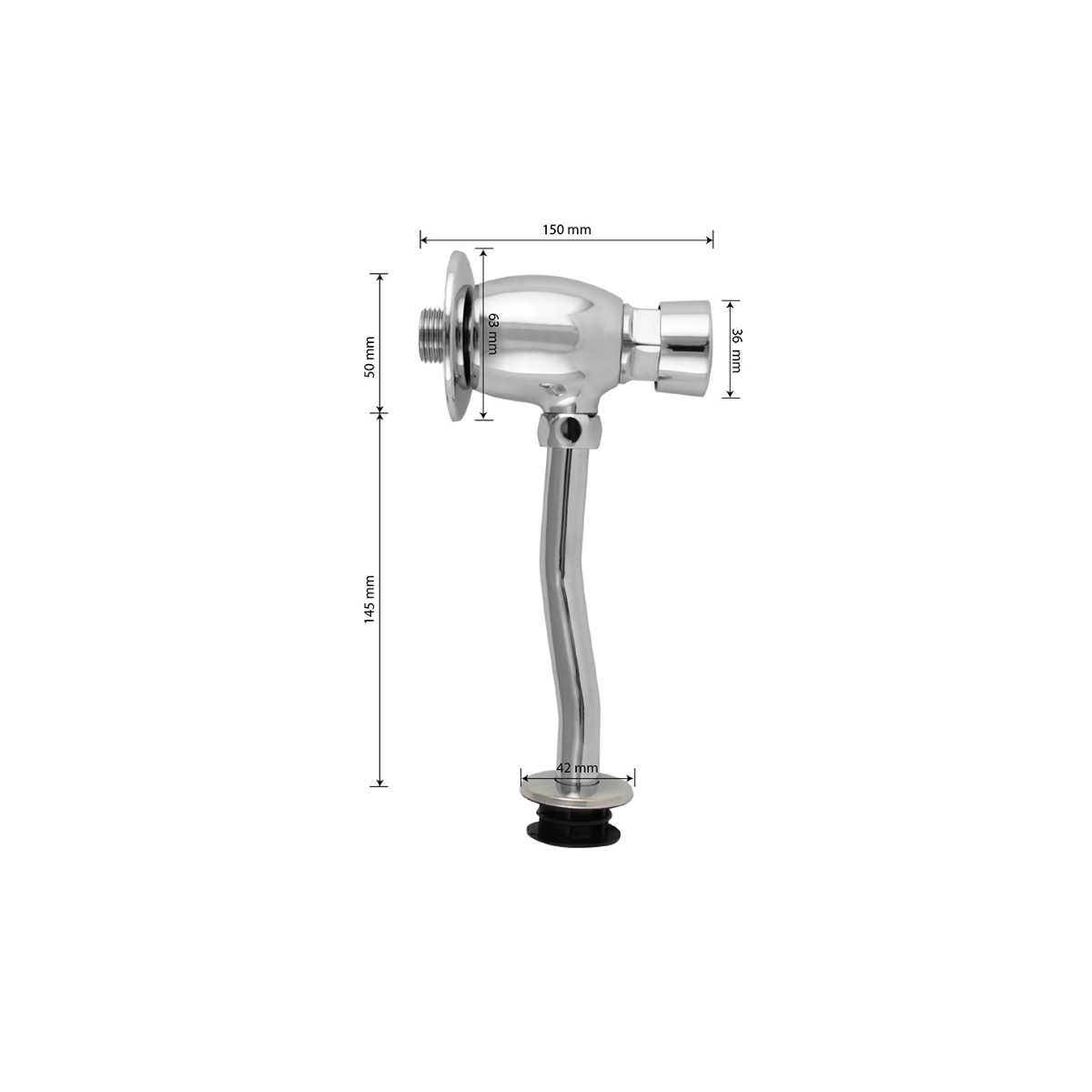 Смеситель для писсуара Brimix (Бримикс) 8102 нажимной, хром