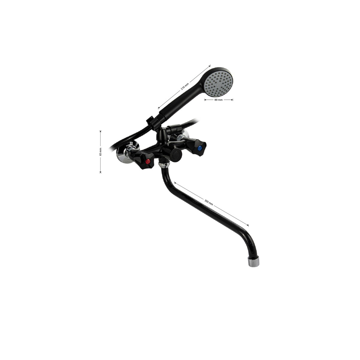 Смеситель для ванны Brimix (Бримикс) 4412, черный