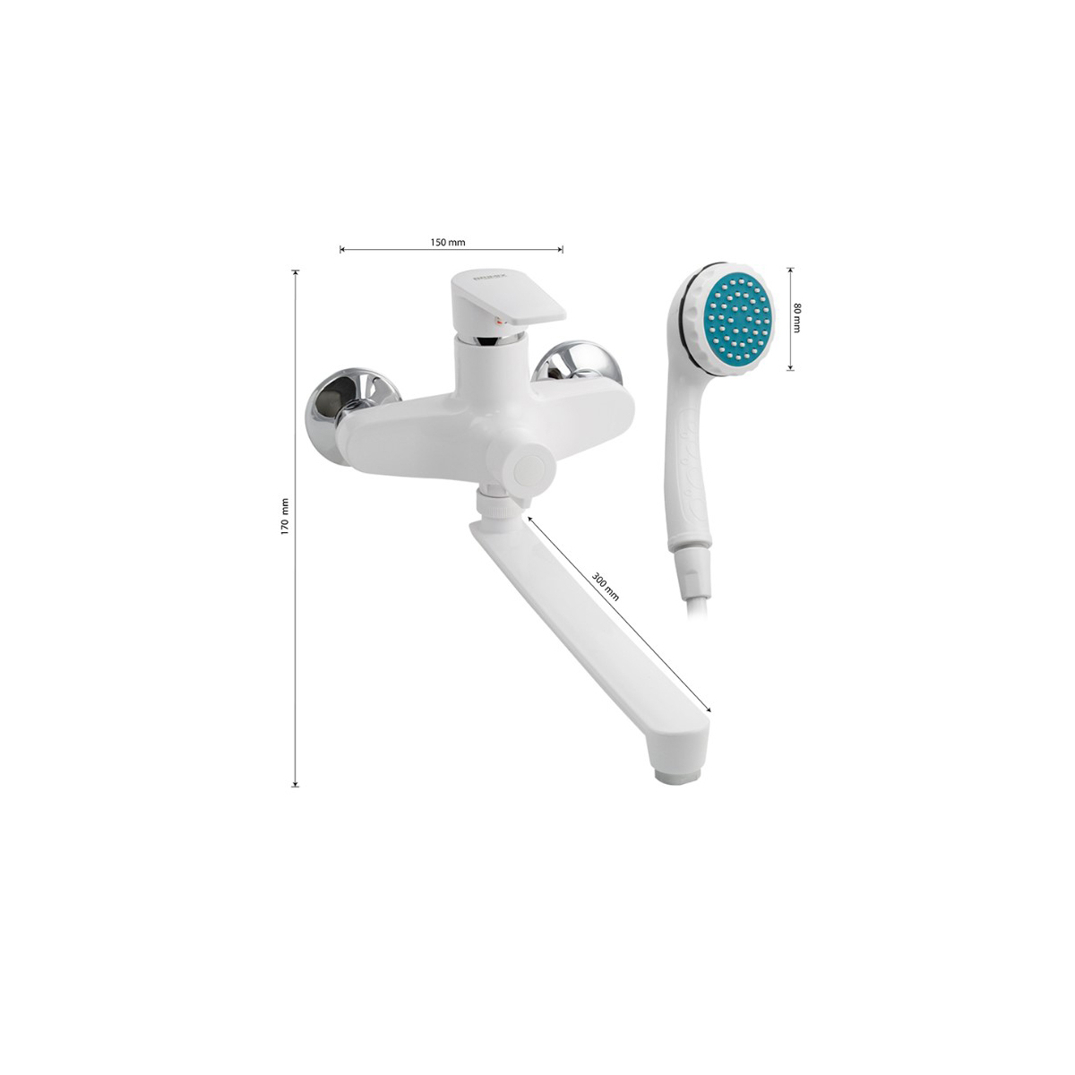 Смеситель для ванны Brimix (Бримикс) 556 шаровый, белый