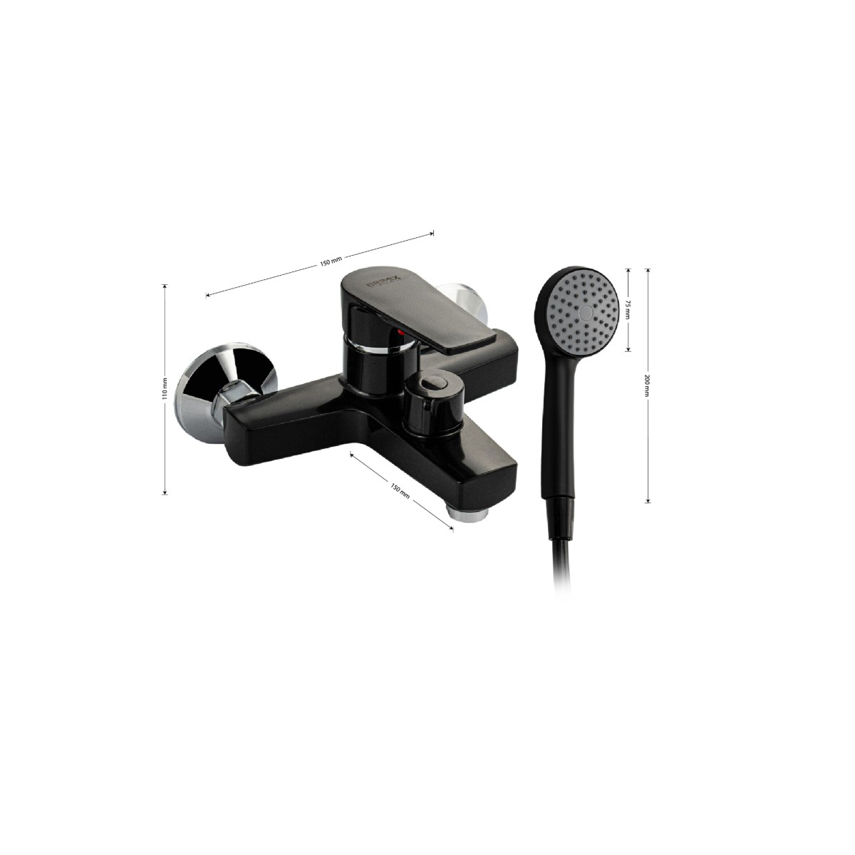 Смеситель для ванны Brimix (Бримикс) 5572 шаровый, черный