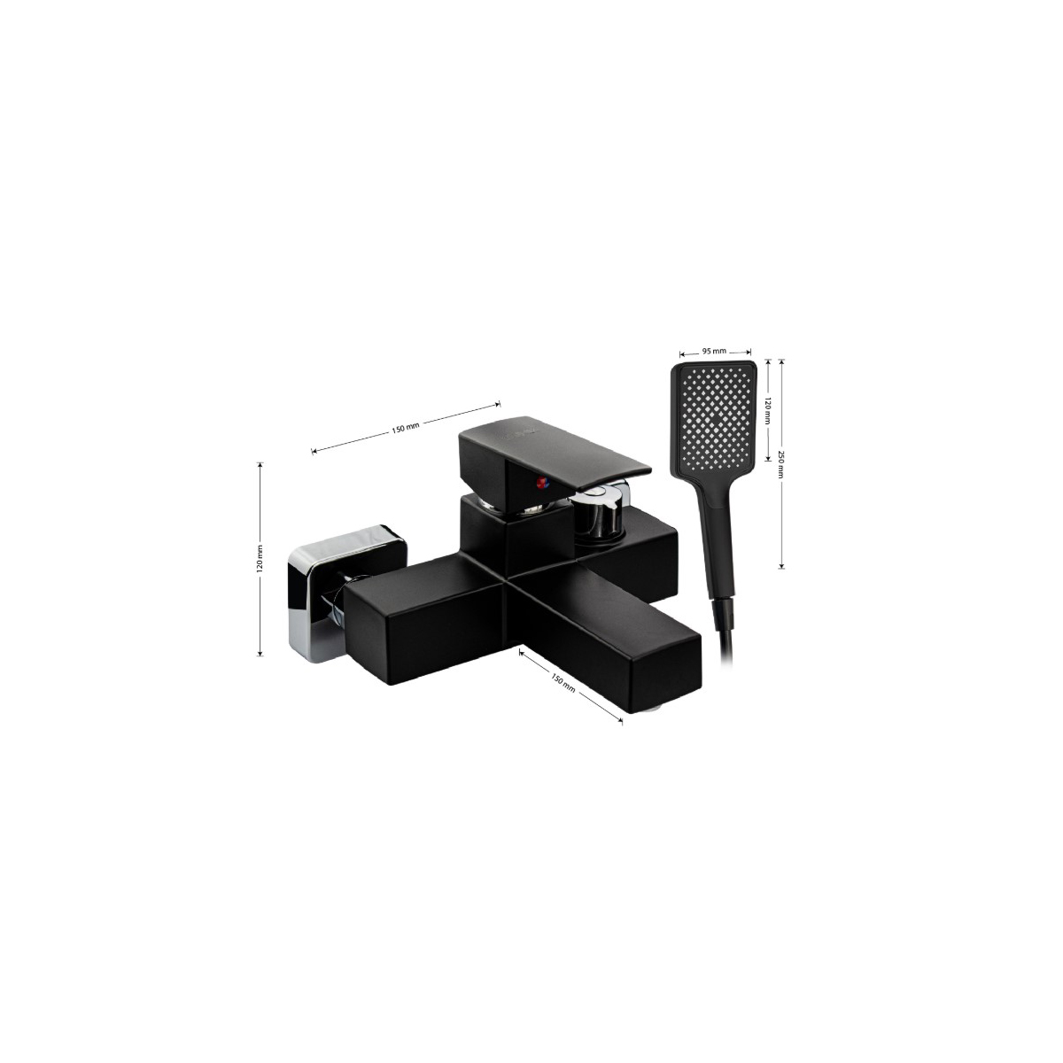 Смеситель для ванны Brimix (Бримикс) 5574 шаровый, черный