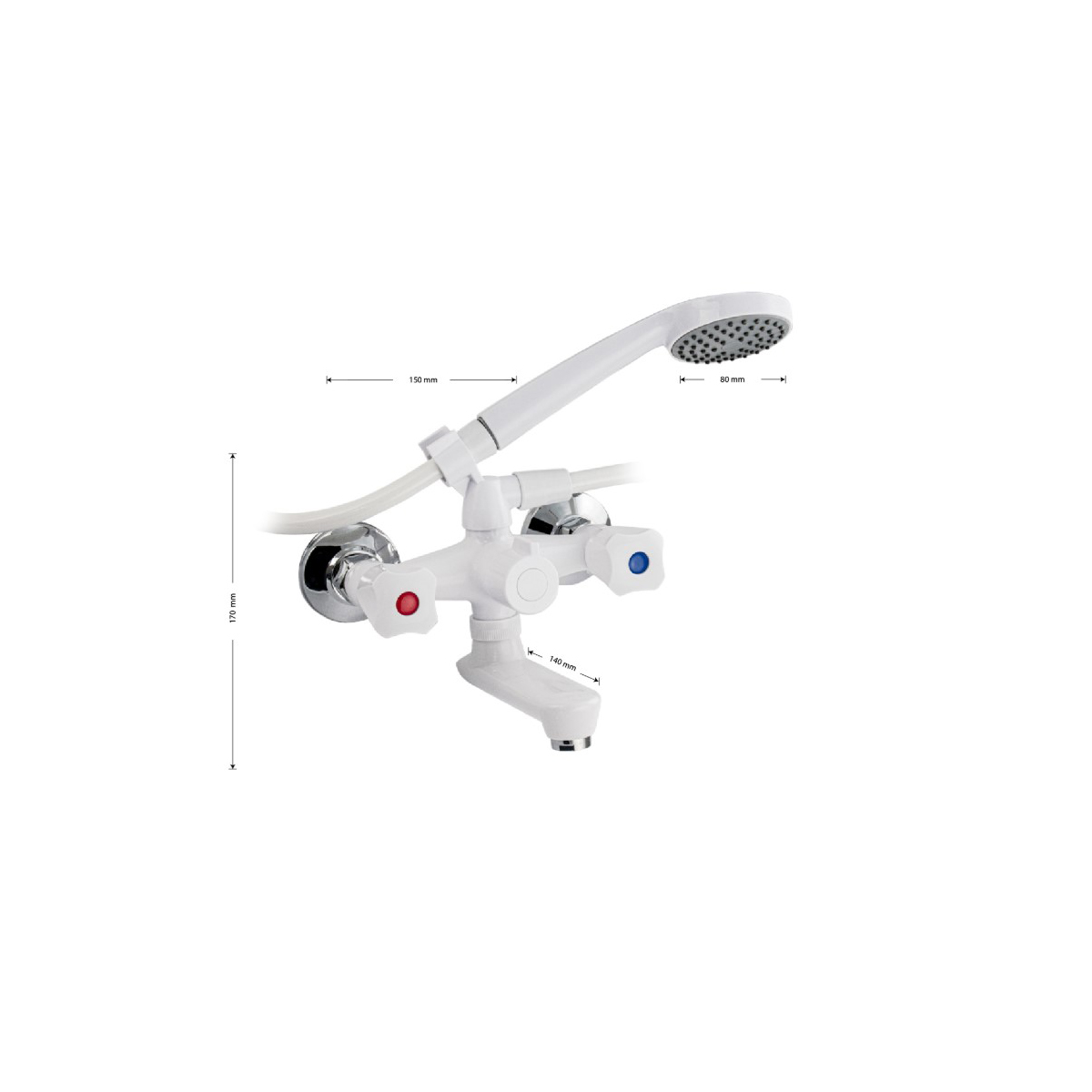 Смеситель для ванны Brimix (Бримикс) 4401, белый