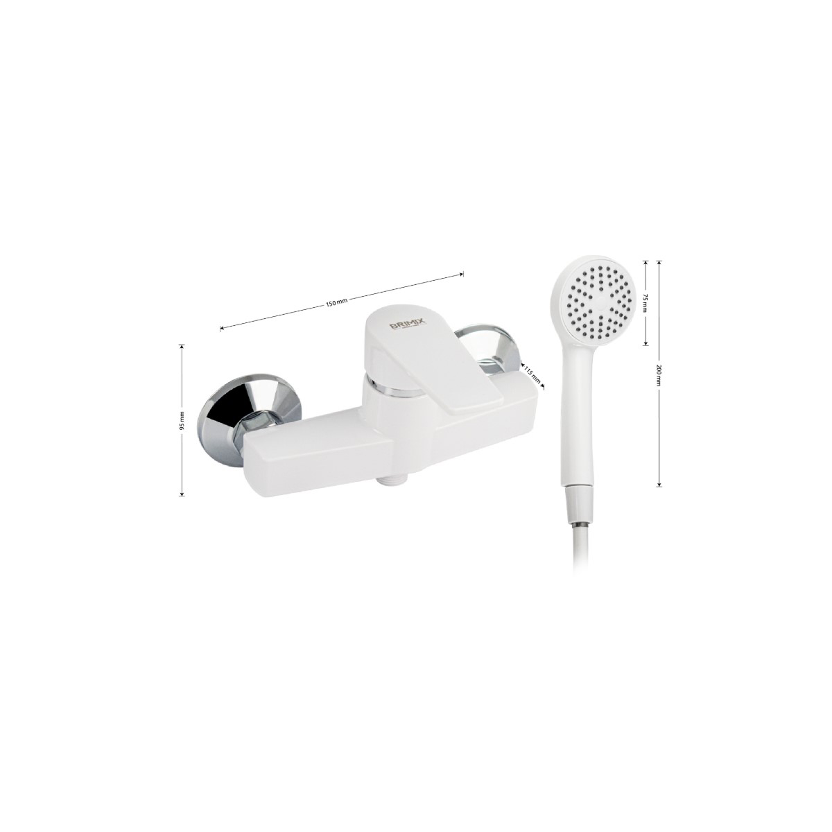 Смеситель для душа Brimix (Бримикс) 5944 шаровый, белый